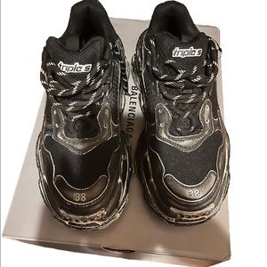 Balenciaga triple s black sneakers